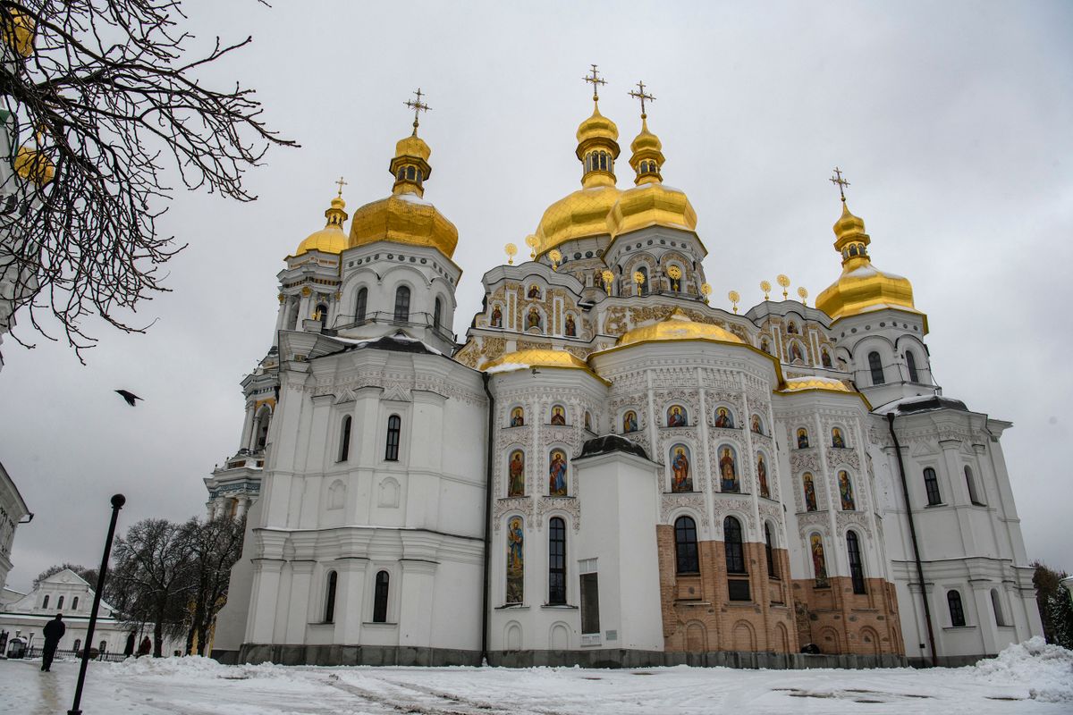 Cathedral of the Dormition in Kyiv Pechersk Lavra, Ukraine, November, 2022 