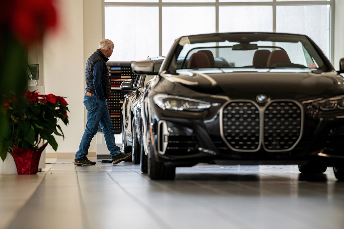 A BMW Car Dealership As Vehicle Sales Decline
