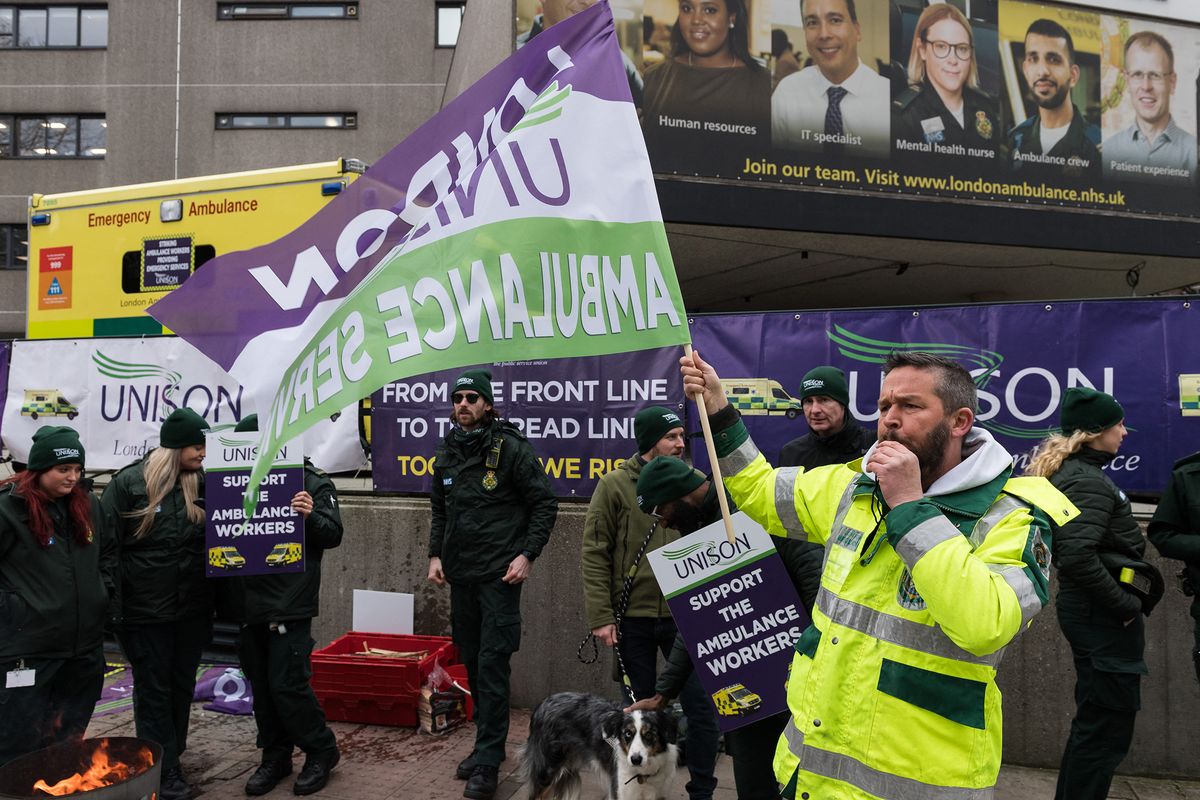 Ambulance Workers Strike In London