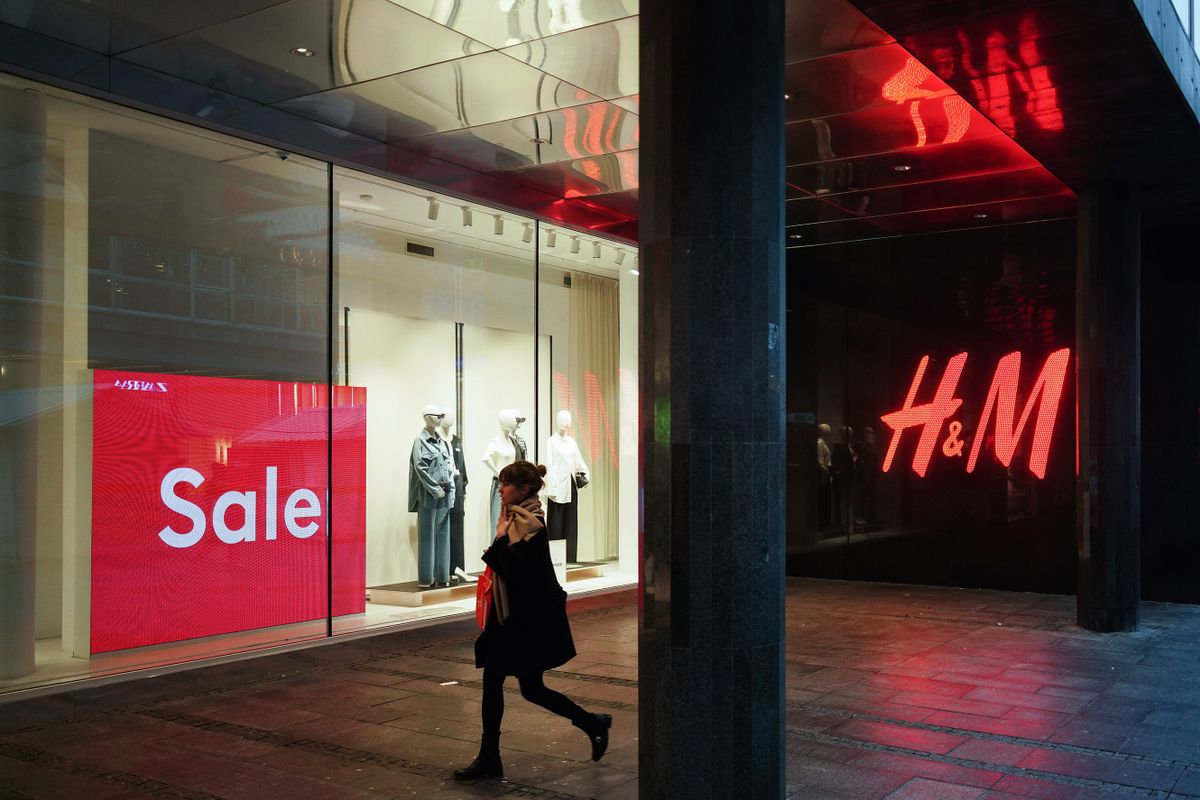 A promotional sale sign in the window of an Hennes and Mauritz AB (H&M) store in Belgrade, Serbia, on Thursday, Jan. 17, 2023. Serbia, traditionally one of Russia's closest allies in Europe, is trying to put some distance between itself and Moscow as the war in Ukraine strains ties between the two countries and their leaders. 