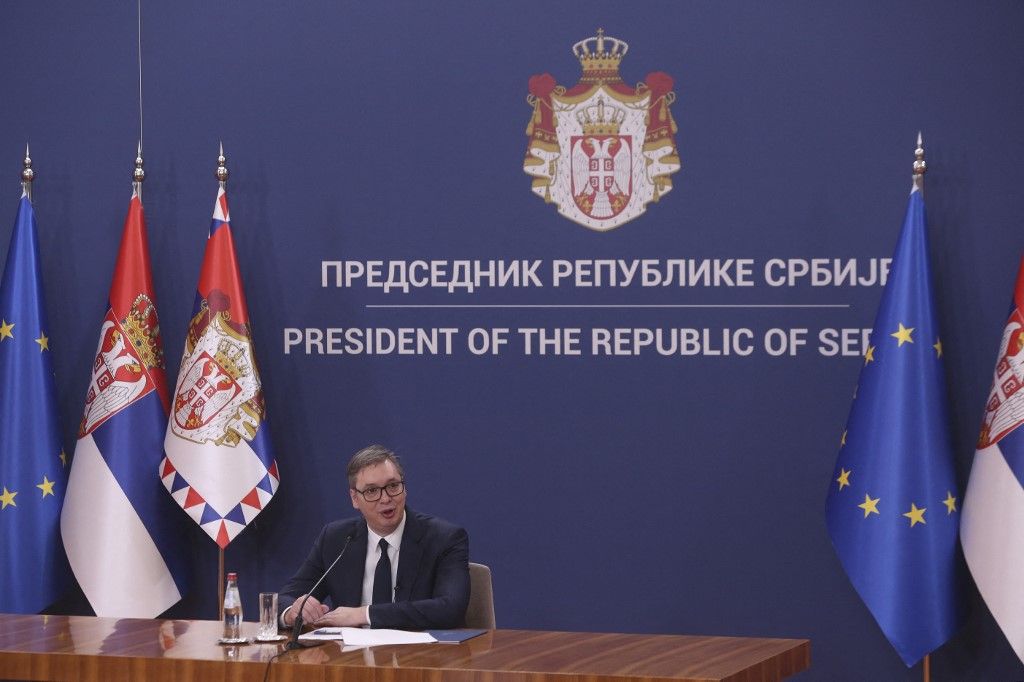 Serbian President Aleksandar Vucic Szerbia