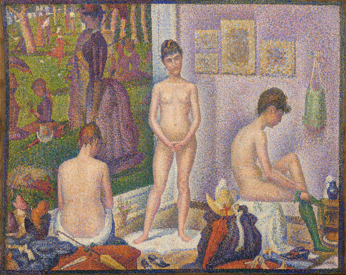 2.	Georges Seurat: Les Poseuses, Ensemble (Petite version), 1888. Forrás: Christie’s