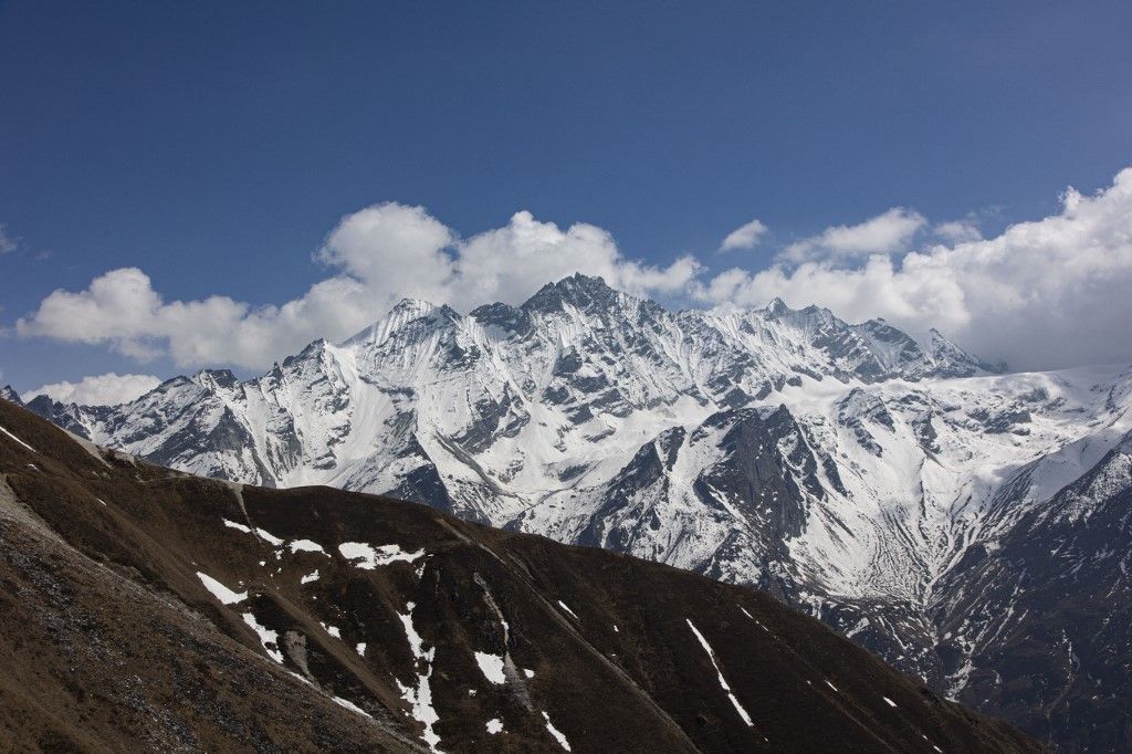 View Of The Himalayas From Tsergo Ri Mountain