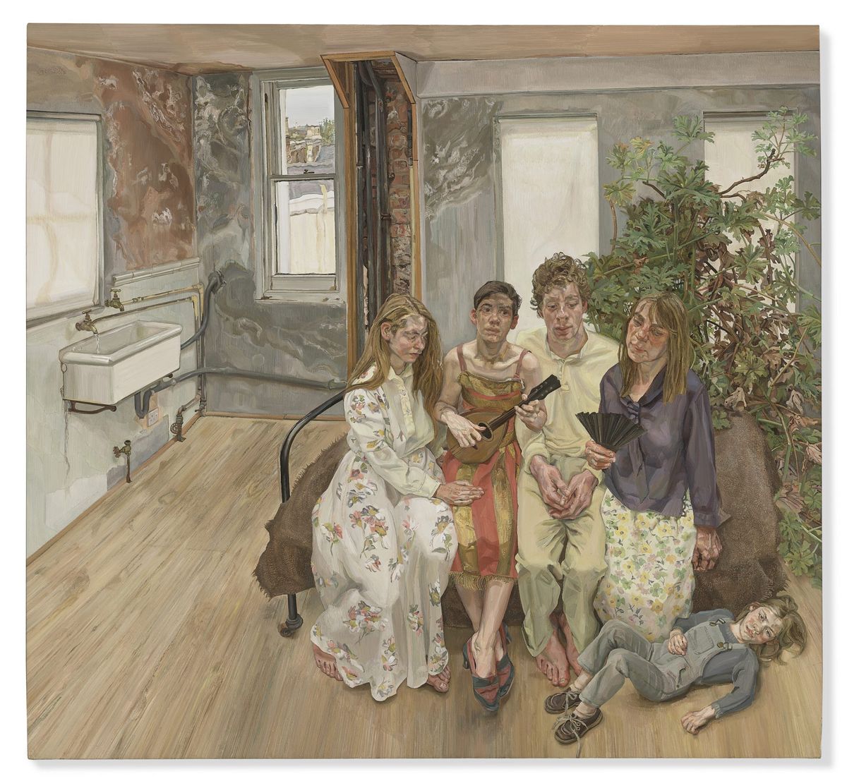 7.	Lucian Freud: Large Interior, W11 (after Watteau), 1981–83. Forrás: Christie’s