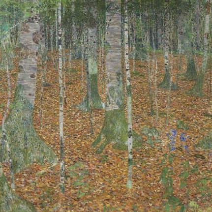 6.	Gustav Klimt: Nyírfaerdő, 1903. Forrás: Christie’s