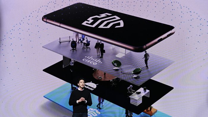 Consumer Electronics Show (CES) 2023 
Shin Baik, Principal Engineer of the Security Team at Samsung Electronics, speaks at the Samsung press conference during the Consumer Electronics Show (CES) in Las Vegas, Nevada, on January 4, 2023. (Photo by Robyn BECK / AFP)