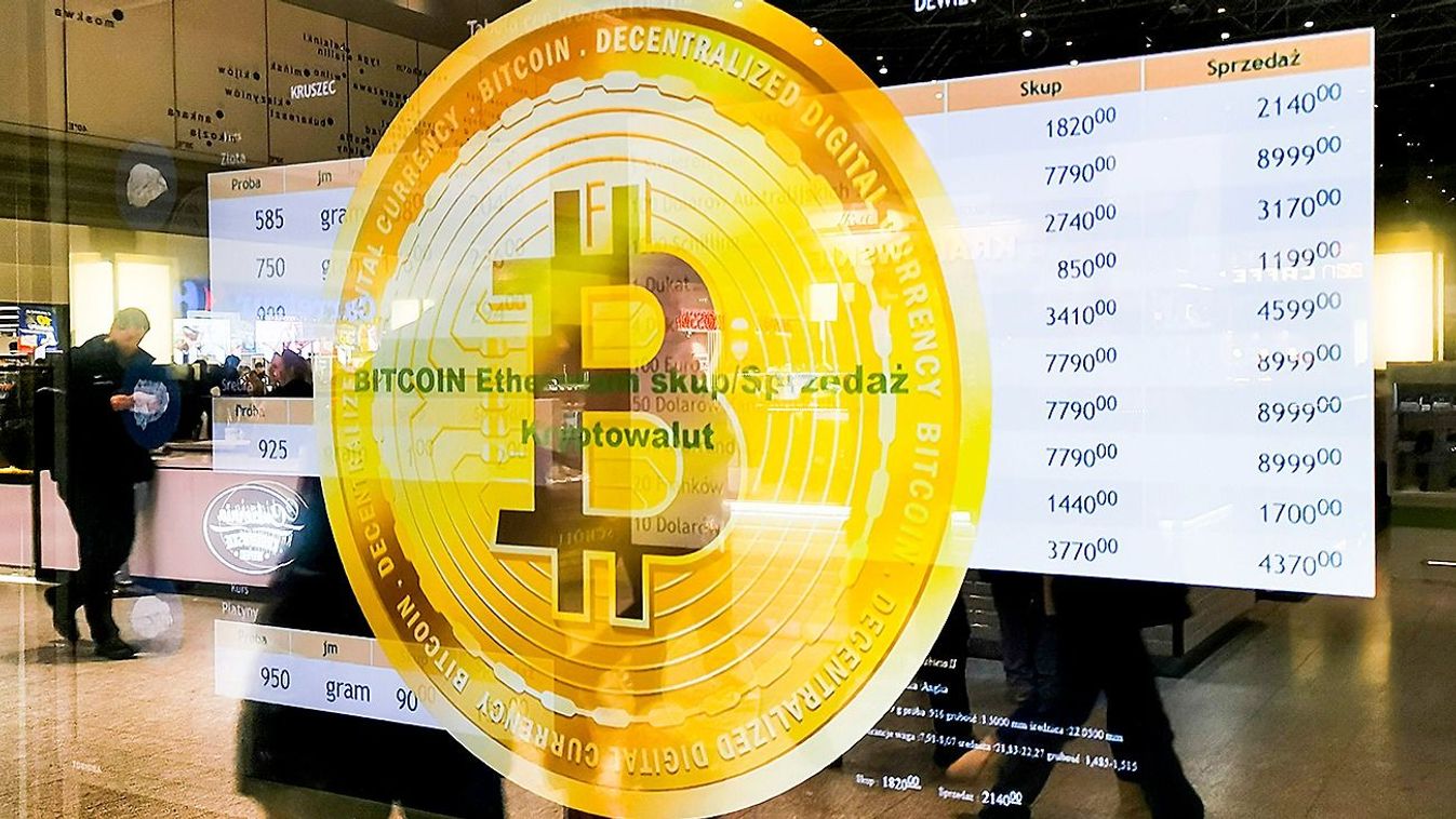 Business And Economy In Poland
Bitcoin symbol is displayed in a window of a money exchange office in a shopping center in Krakow, Poland on January 11, 2023.  (Photo by Beata Zawrzel/NurPhoto via Getty Images)