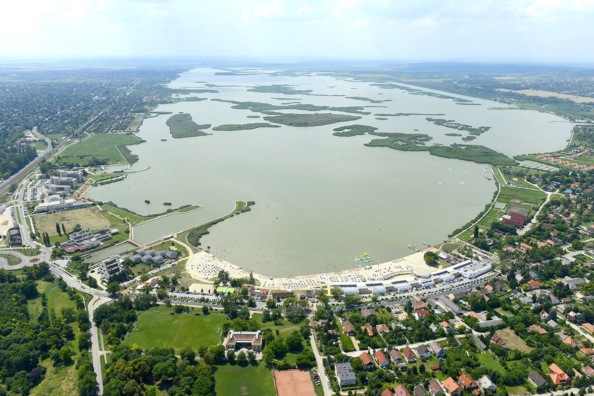 Velencei,Tó,,Lake,Velence,Hungary,Aerial,
Velencei tó, Lake Velence Hungary aerial