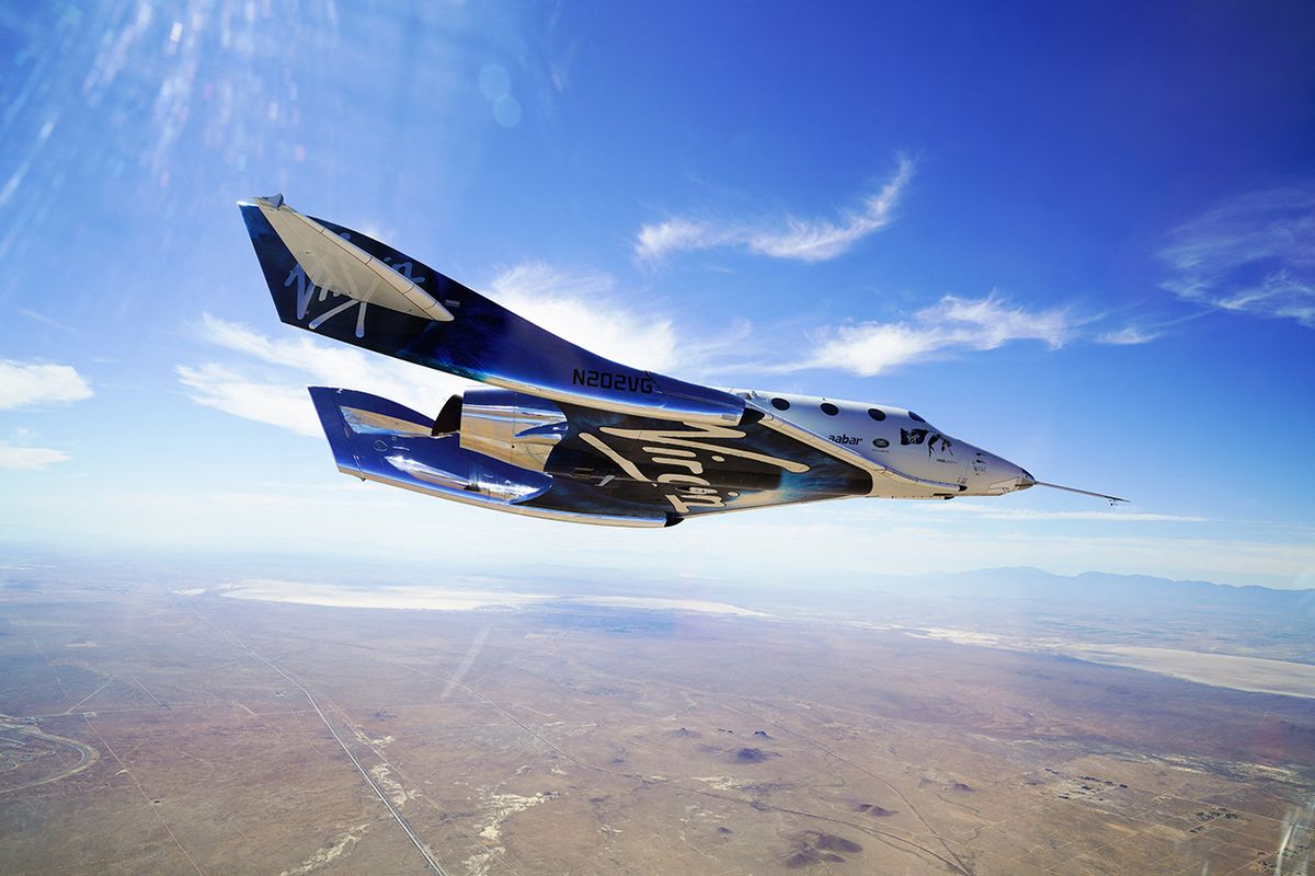First space tourist flights could come in 2019 This May 29, 2018 handout photograph obtained courtesy of Virgin Galactic shows the Virgin Spaceship (VSS) Unity. - The two companies leading the pack in the pursuit of space tourism say they are just months away from their first out-of-this-world passenger flights -- though neither has set a firm date. Virgin Galactic, founded by British billionaire Richard Branson, and Blue Origin, by Amazon creator Jeff Bezos, are racing to be the first to finish their tests -- with both companies using radically different technology. (Photo by HO / Virgin Galactic / AFP) / With AFP Story by Ivan COURONNE: First space tourist flights could come in 2019 == RESTRICTED TO EDITORIAL USE  / MANDATORY CREDIT:  "AFP PHOTO /  VIRGIN GALACTIC" / NO MARKETING / NO ADVERTISING CAMPAIGNS /  DISTRIBUTED AS A SERVICE TO CLIENTS  ==