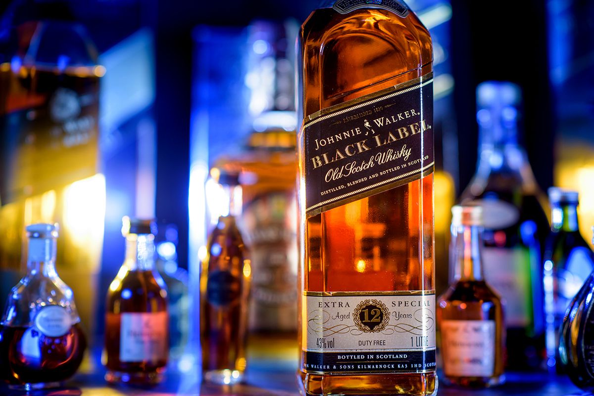 Bangkok,Thailand,-,Aug,17,,2022,:,Johnnie,Walker,Is Bangkok Thailand - Aug 17, 2022 : Johnnie Walker is a brand of Scotch whisky owned by Diageo that originated in Kilmarnock, Ayrshire, Scotland.