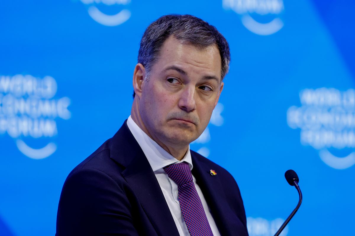 Alexander De Croo, Belgium's prime minister, attends a panel session on the opening day of the World Economic Forum (WEF) in Davos, Switzerland, on Tuesday, Jan. 17, 2023. The annual Davos gathering of political leaders, top executives and celebrities runs from January 16 to 20. 
