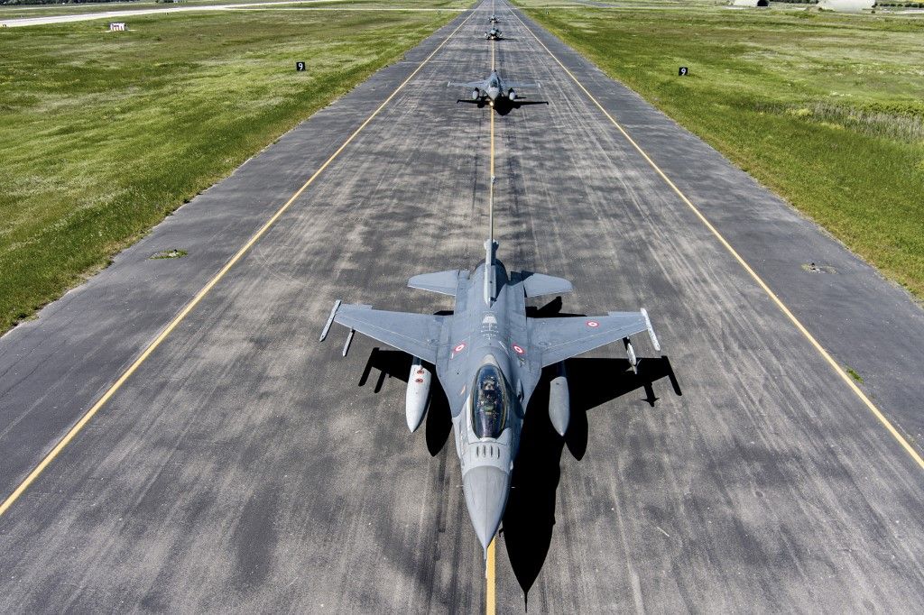 Turkish F-16 fighter aircrafts of the 161st Fleet Command