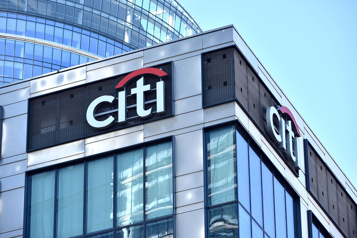 Citi,Bank,Signage,,Logo,,Symbol,On,The,Facade,Of,CitiCiti bank signage, logo, symbol on the facade of Citi Bank Handlowy, owned by Citigroup. WARSAW, POLAND - MARCH 13, 2022