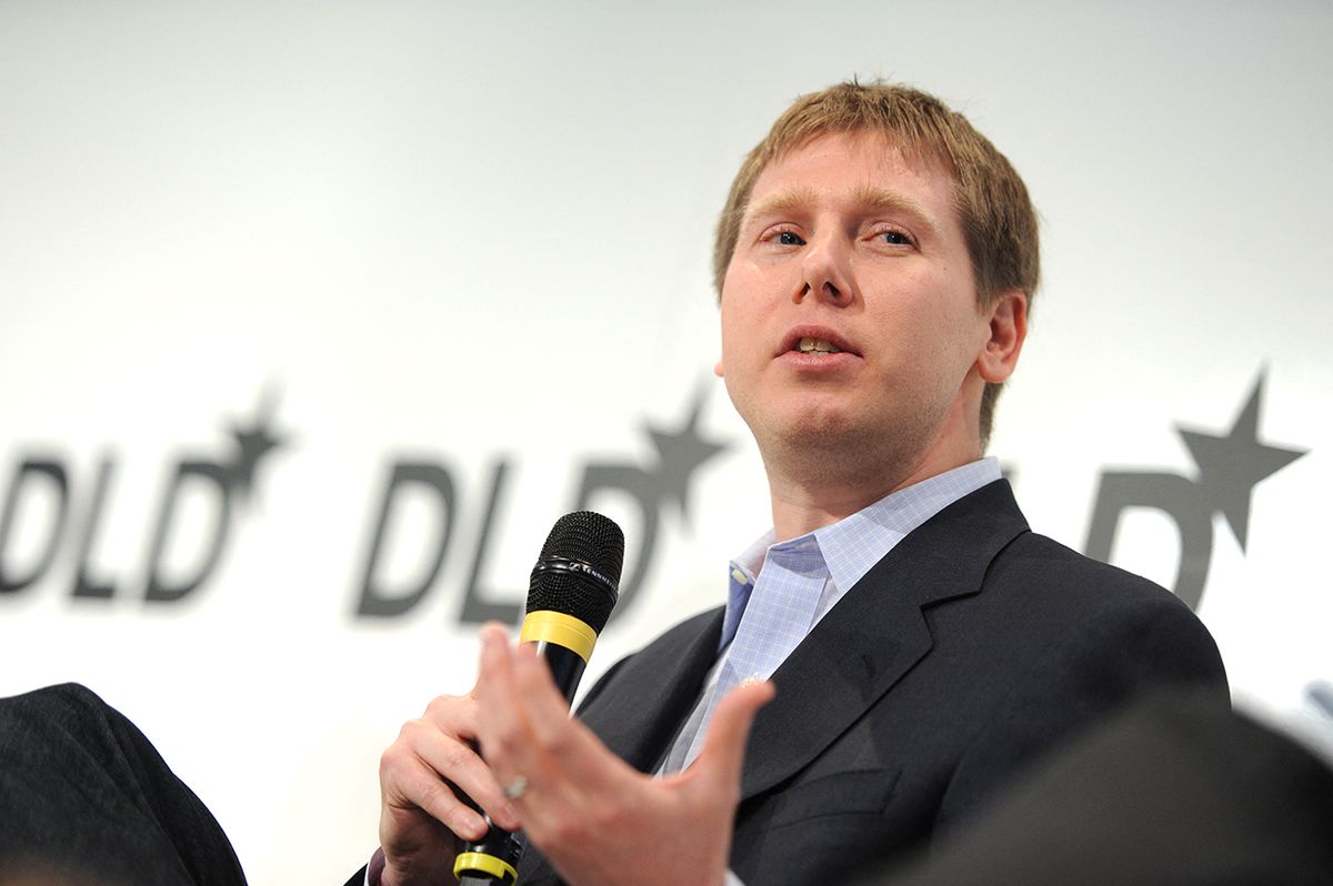 DLD14 conference Munich - "Content And Context" - January 19-21, 2014 MUNICH/GERMANY - JANUARY 20: Barry Silbert (SecondMarket / Bitcoin Investment Trust) speaks on a panel discussion during the Digital Life Design (DLD) Conference at the HVB Forum on January 20, 2014 in Munich, Germany. DLD is a global network on innovation, digitization, science and culture which connects business, creative and social leaders, opinion-formers and influencers for crossover conversation and inspiration. (Photo: picture alliance / Jan Haas) (Photo by Jan Haas / picture alliance / dpa Picture-Alliance via AFP)