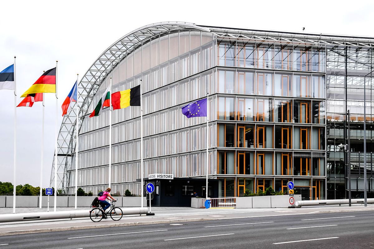 Brexit Makes Luxembourg a European Union Insurance Hub
A cyclist rides outside the European Investment Bank in Luxembourg, on Monday, July 15, 2019. Brexit has made Luxembourg a favorite EU hub for insurers, funds and asset managers to relocate to from the U.K. Moves include those by insurance giant American International Group Inc., private-equity firm Blackstone, RSA Insurance Group Plc, U.S. insurer FM Global, Lloyd's of London insurer Hiscox Plc and asset manager M&G Investments. Photographer: Geert Vanden Wijngaert/Bloomberg via Getty Images