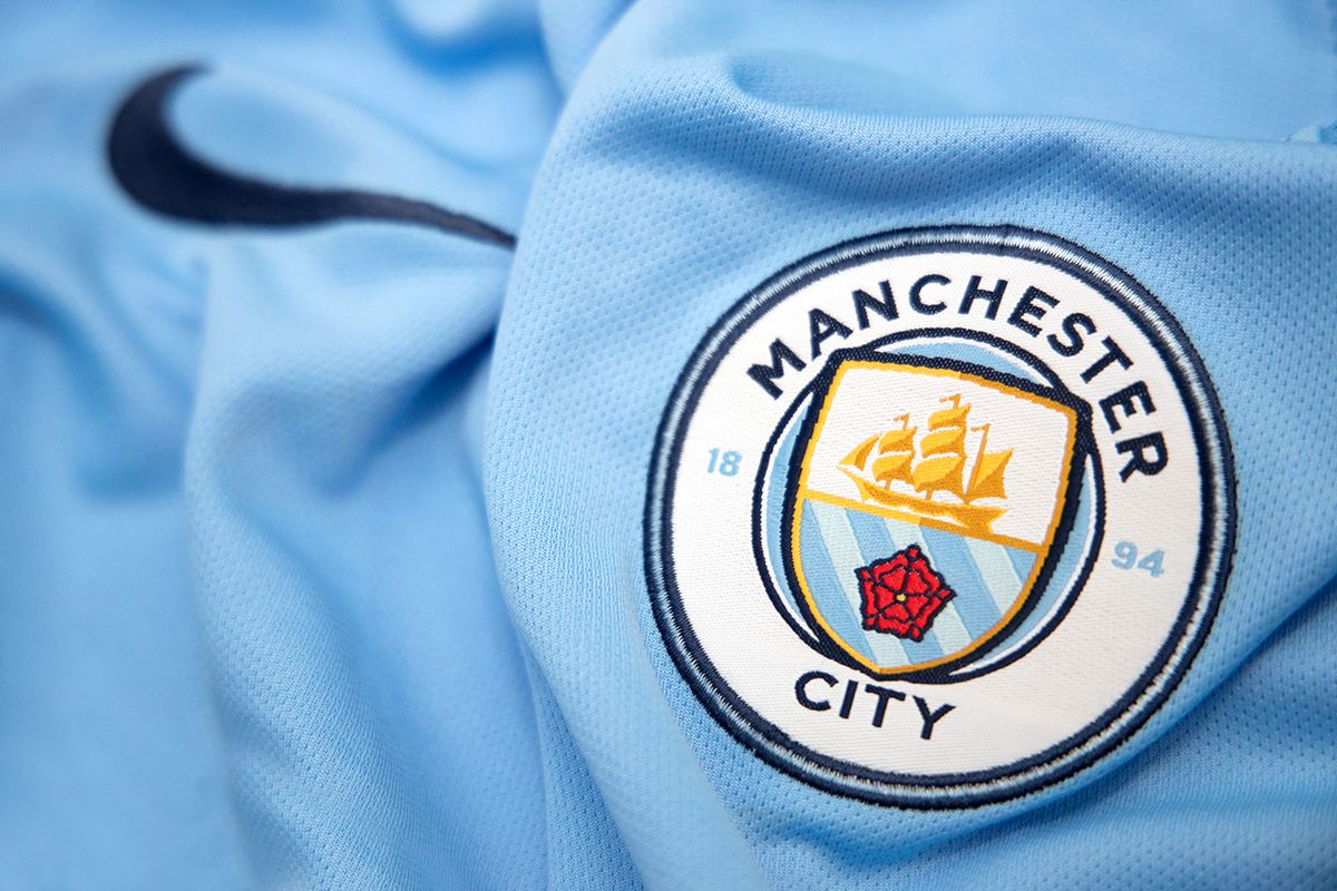 Bangkok,thailand-november,4:,The,Logo,Of, Manchester City, Football,Club,On
BANGKOK,THAILAND-NOVEMBER 4: The Logo of Manchester City Football Club on the Jersey on November 4,2018.  The club is trying to win the EPL Champion this year