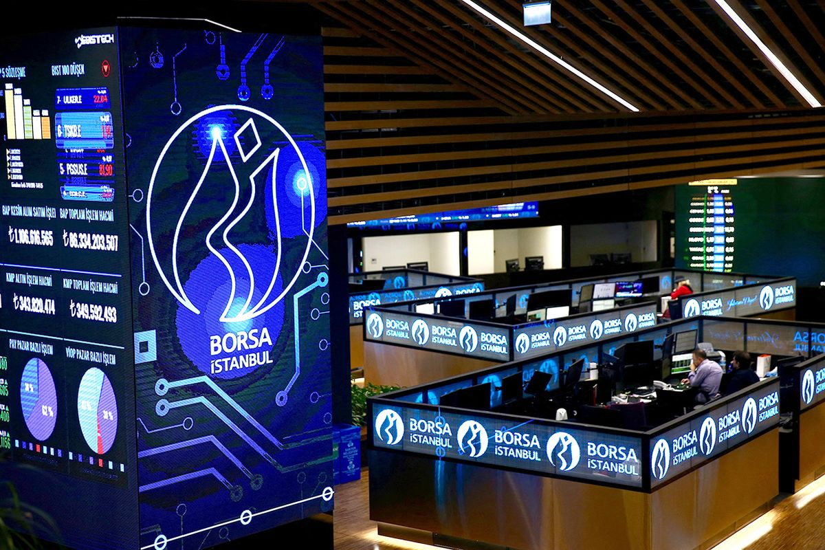 Turkey's Borsa Istanbul
ISTANBUL, TURKEY - DECEMBER 17: A general view of the Borsa Istanbul (BIST) office in Istanbul, Turkey on December 17, 2019. Ahmet Bolat / Anadolu Agency (Photo by AHMET BOLAT / ANADOLU AGENCY / Anadolu Agency via AFP)