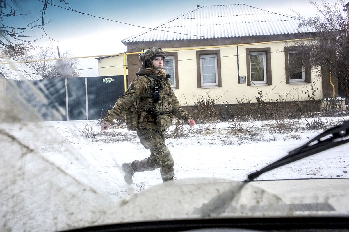Traces of war in Ukraine's Bakhmut
BAKHMUT, UKRAINE - JANUARY 30: A volunteer who are evacuating civilians from Bakhmut, when the Russian shelling began in Bakhmut, Ukraine on January 30, 2023. Marek M. Berezowski / Anadolu Agency (Photo by Marek M. Berezowski / ANADOLU AGENCY / Anadolu Agency via AFP)