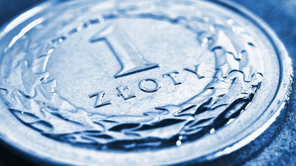 Translation:,1,Zloty.,Fragment,Of,Polish,One,Zloty,Coin,Close-up.