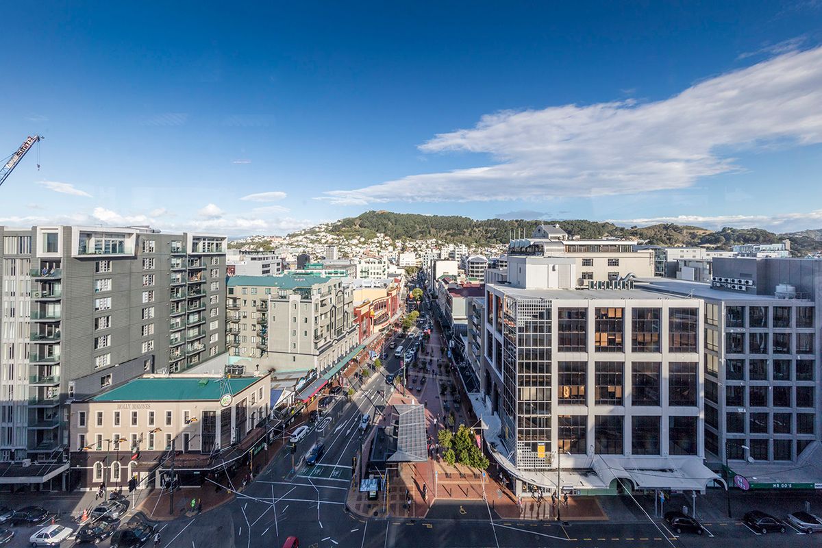 Elevated Street view: Wellington New Zealand