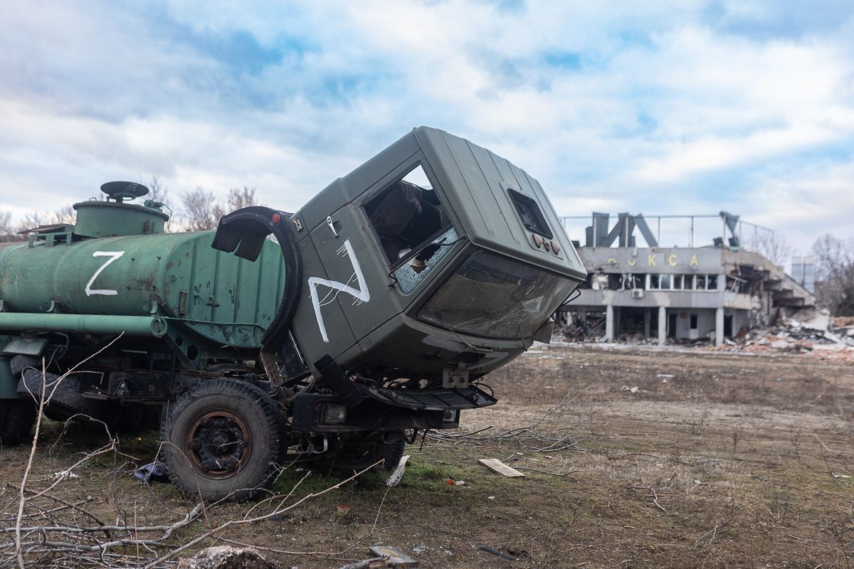 Traces of war in Kherson Oblast