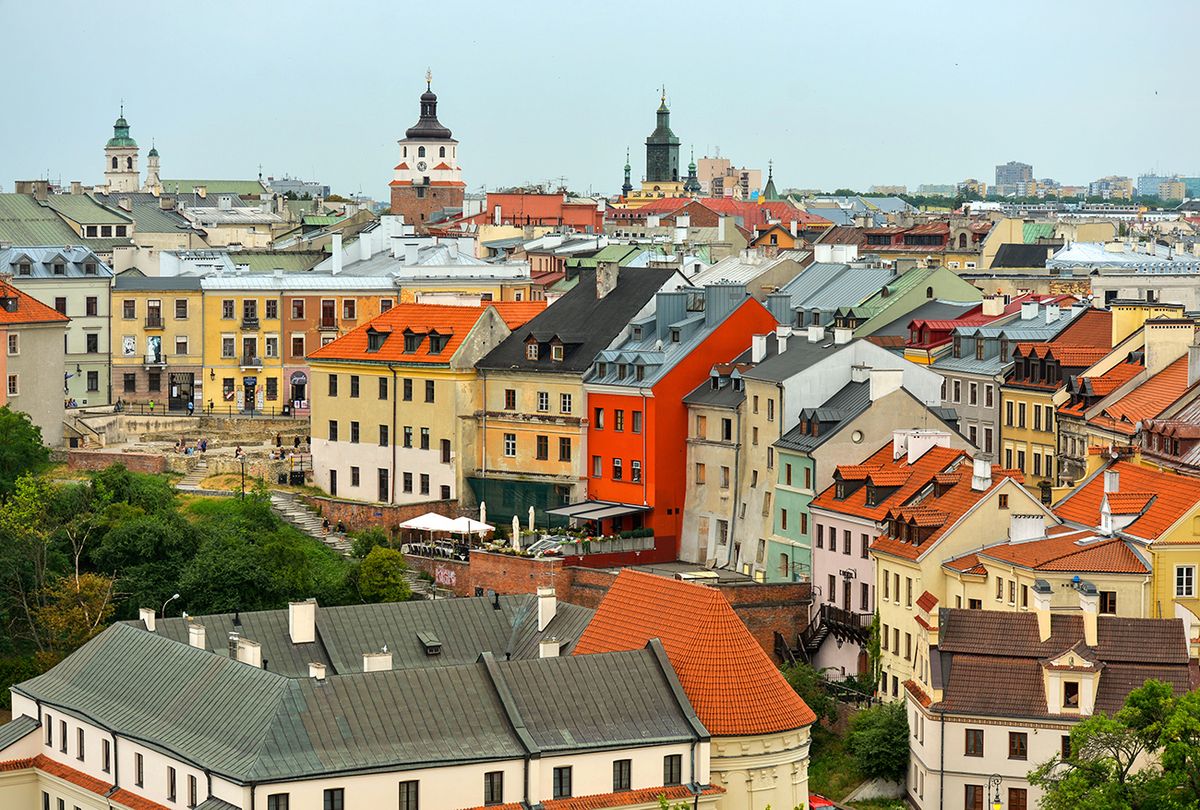 Daily Life In Lublin
General view of Lublin's Old Town during the Covid-19 pandemic..On Saturday, July 31, 2021, in Lublin, Lublin Voivodeship, Poland. (Photo by Artur Widak/NurPhoto via Getty Images)