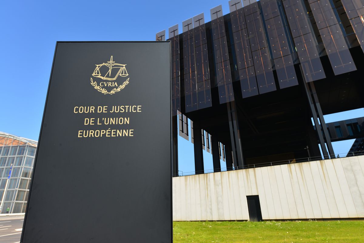 Luxembourg, Luxembourg - Oktober 3, 2014: The European Court of Justice on Kirchberg Plateau in Luxembourg
