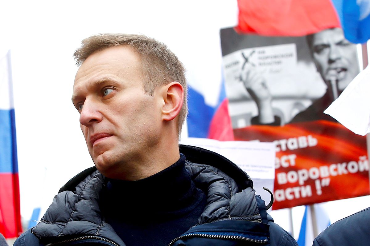 March in memory of Boris Nemtsov in Moscow
MOSCOW, RUSSIA - FEBRUARY 24: Russian opposition leader Alexei Navalny takes part in a march at Strastnoy Boulevard in memory of Russian politician and opposition leader Boris Nemtsov on his 4th death anniversary in Moscow, Russia on February 24, 2019. Boris Nemtsov was shot dead on Bolshoi Moskvoretsky Bridge in the evening of February 27, 2015. (Photo by Sefa Karacan/Anadolu Agency/Getty Images)