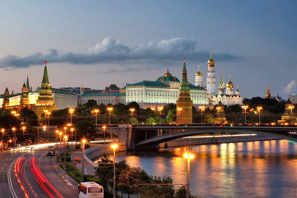 Illuminated Buildings By River Against Sky In City. Moscow Kremlin
Photo taken in Moscow, Russia