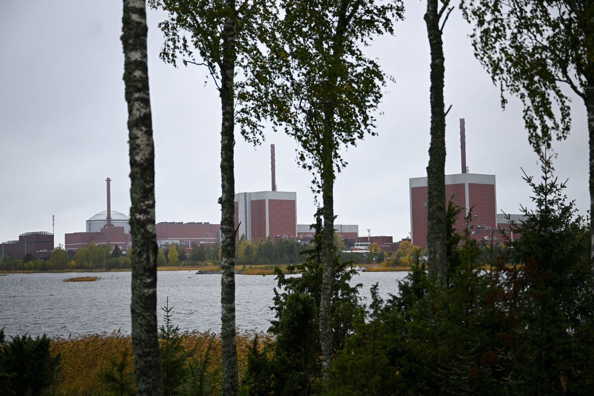 The 3 reactors of the nuclear power plant Olkiluoto (from R to L) OL1, OL2, and the new fully operational OL3 are seen on October 6, 2022, on the island of Eurajoki, western Finland. - Finland's long-delayed Olkiluoto 3 nuclear reactor has reached full power to become the most powerful electricity production facility in Europe, operator TVO said on September 30, 2022, a boost amid a continent-wide energy crunch. 