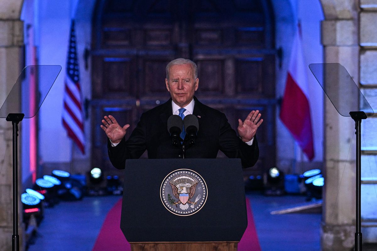 US President Biden Delivers Speech On Russia's Invasion Of Ukraine