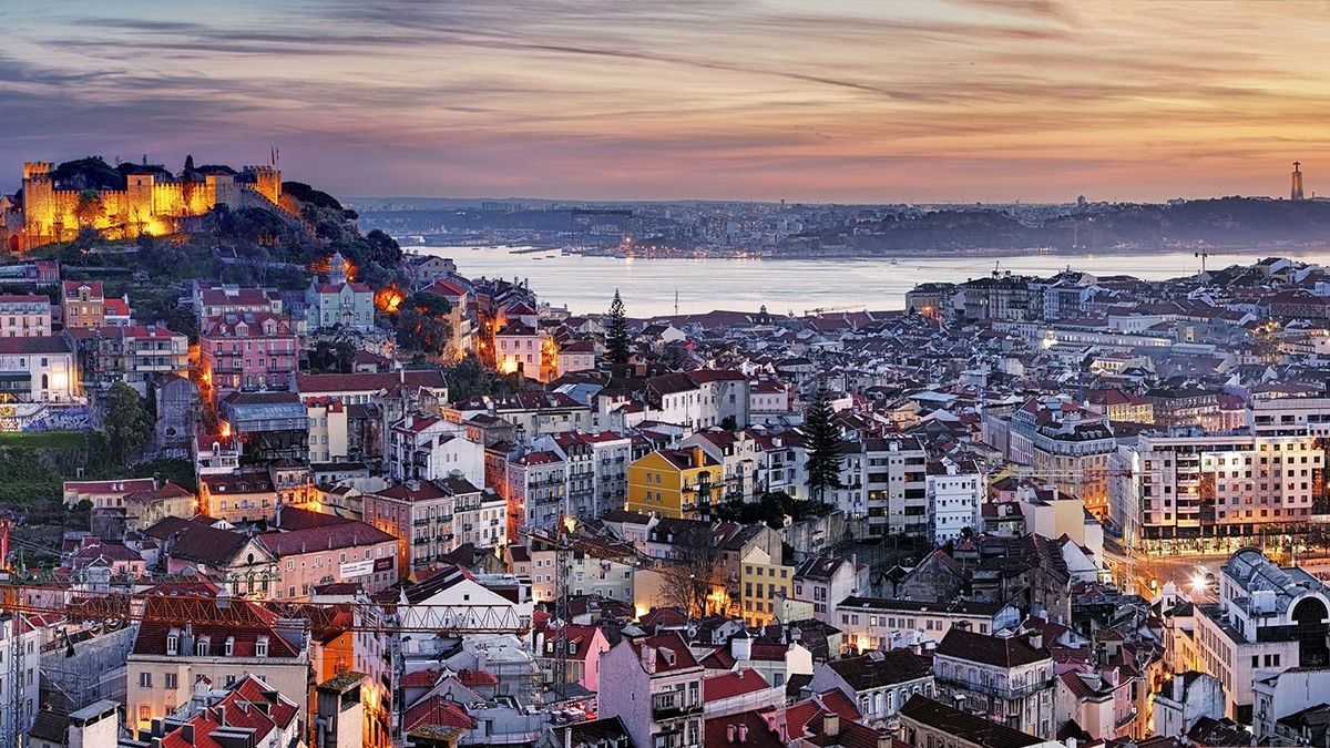 Panorama,Of,Lisbon,At,Night,,Portugal