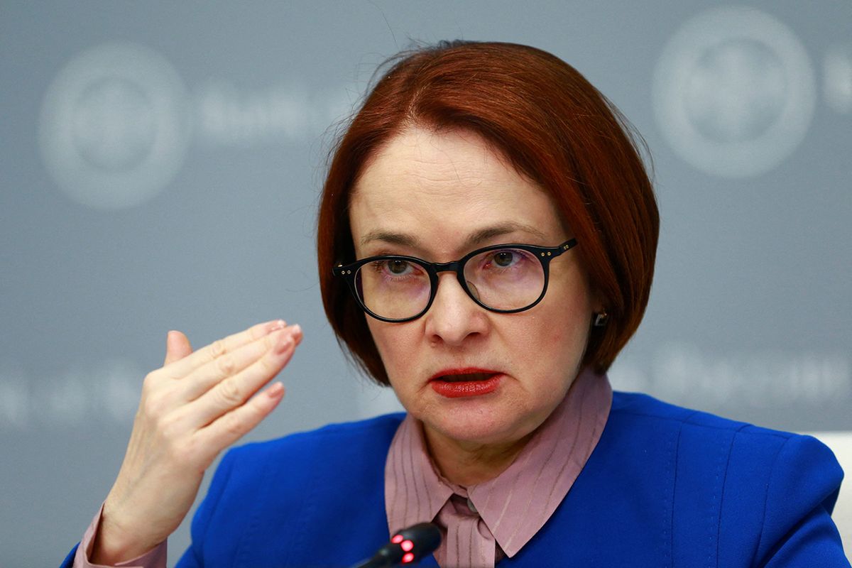 Bank of Russia cuts interest rate
MOSCOW, RUSSIA - DECEMBER 13: Russian Central Bank Governor Elvira Nabiullina makes a speech during press conference, after bank's decision to cut interest rates from 6.50% to 6.25%, Moscow, Russia on December 13, 2019. Sefa Karacan / Anadolu Agency (Photo by SEFA KARACAN / ANADOLU AGENCY / Anadolu Agency via AFP)