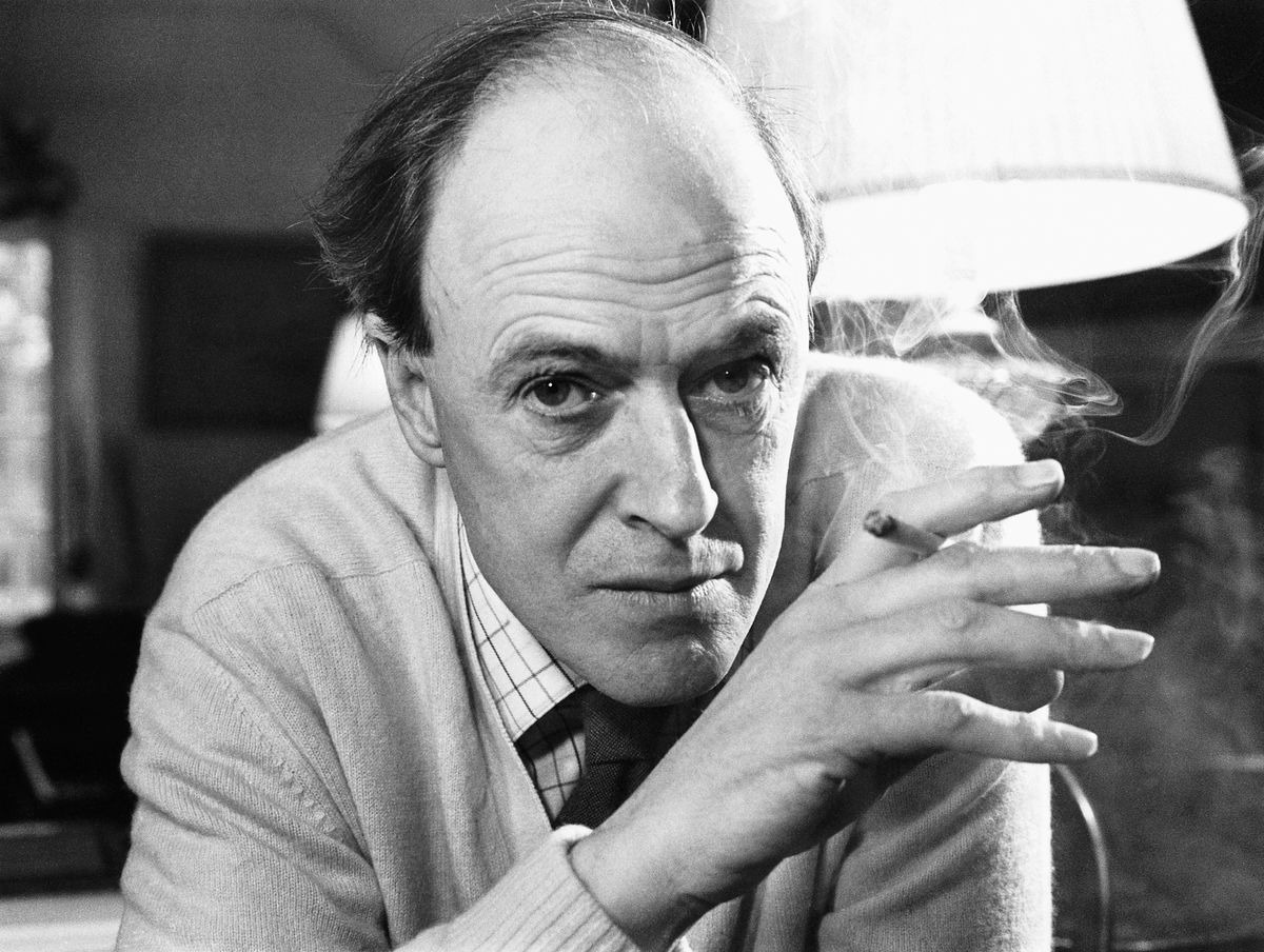 The bestselling children's writer Roald Dahl (1916-1990) whose stories include Charlie and the Chocolate Factory and James and the Giant Peach, 1971. 