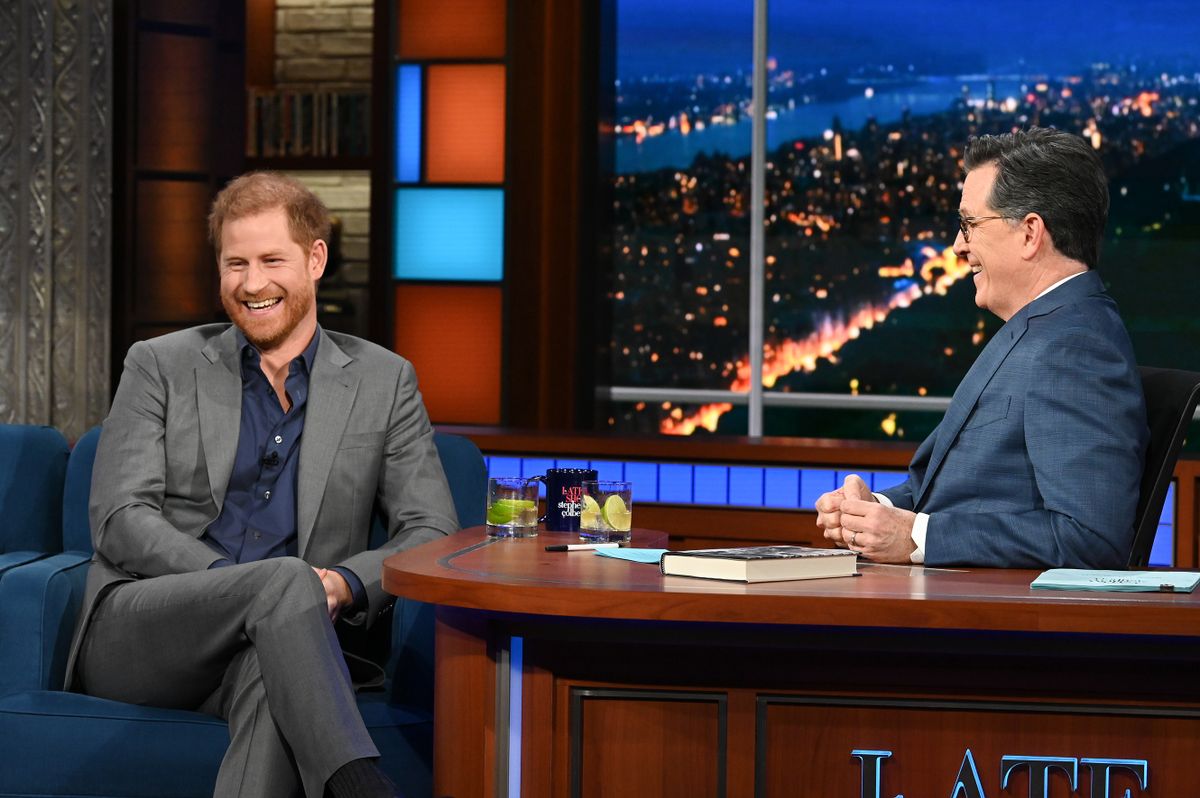 NEW YORK - JANUARY 9: The Late Show with Stephen Colbert and guest Prince Harry, The Duke of Sussex, during Tuesdays January 10, 2023 show. (Photo by Scott Kowalchyk/CBS via Getty Images)
Harry herceg