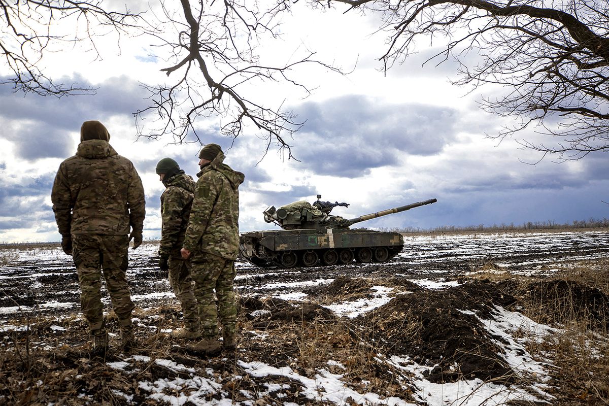 Military mobility continues on the Donetsk frontline in Ukraine
DONETSK OBLAST, UKRAINE - FEBRUARY 15: A tank of Ukrainian army on the frontline near Ugledar and Marinka in Donetsk Oblast, Ukraine on February 15, 2023 as Russian-Ukrainian war continues. Mustafa Ciftci / Anadolu Agency (Photo by Mustafa Ciftci / ANADOLU AGENCY / Anadolu Agency via AFP)