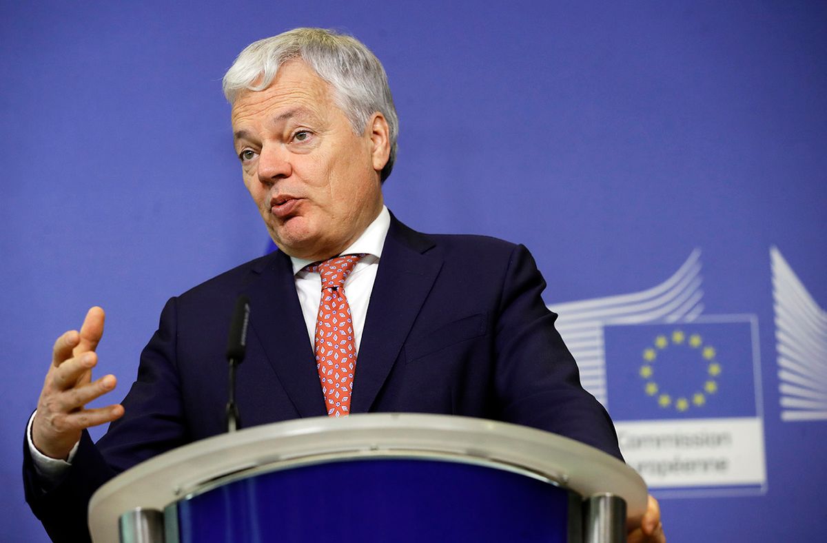 EU Commission on frozen Russian assets for the reconstruction of Ukraine conference  epa10472252 European Commissioner for Justice Didier Reynders holds a press conference ahead to a conference on 'Freeze and Seize Task Force'in Brussels, Belgium, 17 February 2023. The conference will work on using frozen Russian assets for the reconstruction of Ukraine.  EPA/OLIVIER HOSLET epa10472252 European Commissioner for Justice Didier Reynders holds a press conference ahead to a conference on 'Freeze and Seize Task Force'in Brussels, Belgium, 17 February 2023. The conference will work on using frozen Russian assets for the reconstruction of Ukraine.  EPA/OLIVIER HOSLET