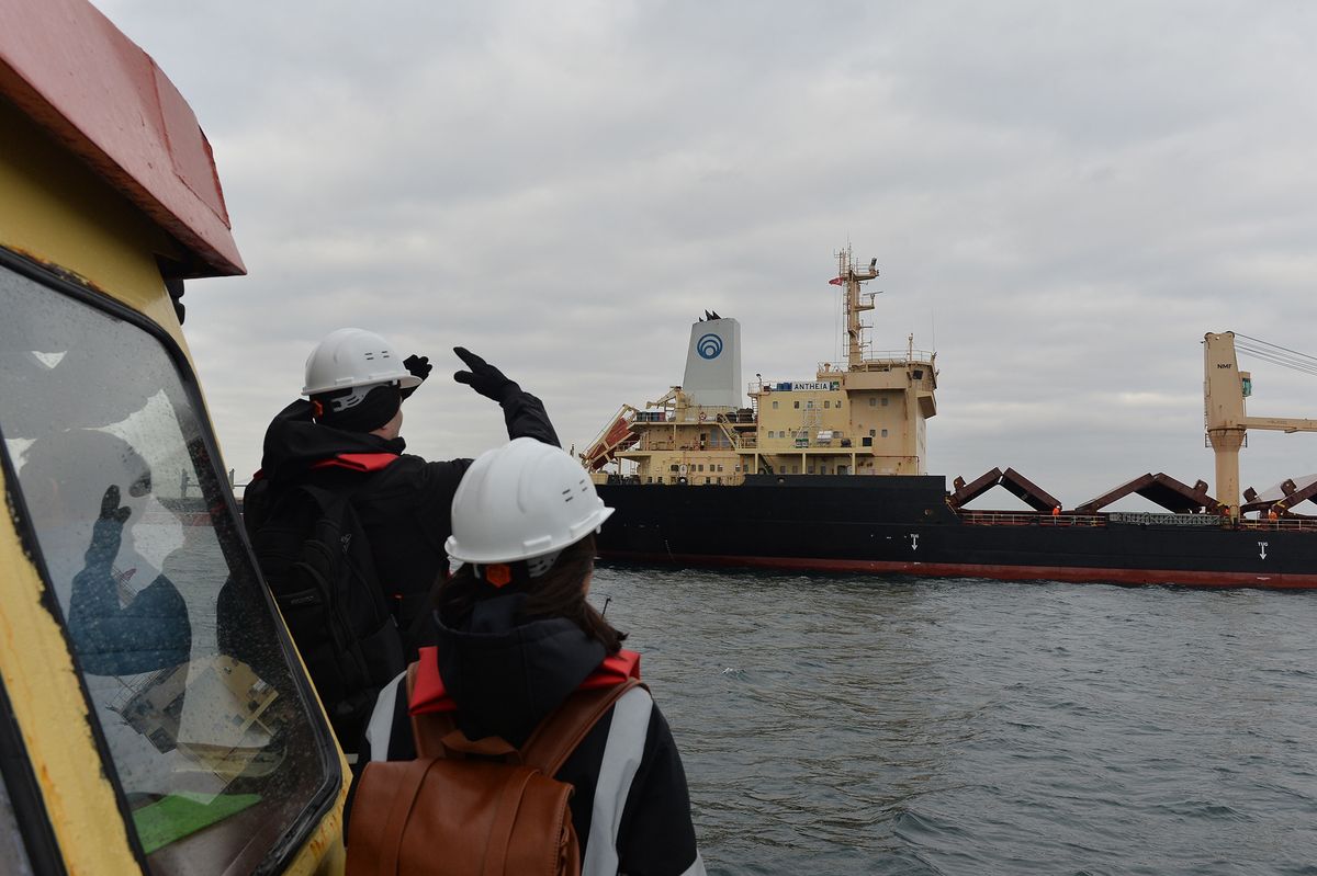 Inspection of the 5th ship carrying wheat from Ukraine to Afghanistan