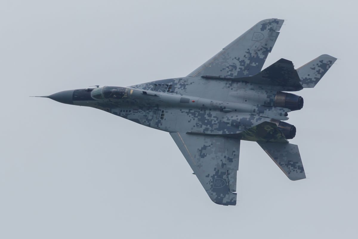 LEEUWARDEN NETHERLANDS June 11 2016: Slovak Air Force MiG 29