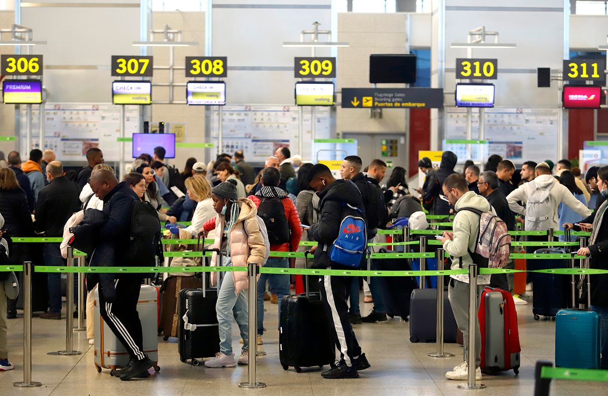 First Day Of Operation Christmas 2022 In Andalucia
MALAGA ANDALUSIA, SPAIN - DECEMBER 23: Hundreds of travelers fill the Malaga Costa del Sol airport, in the Christmas 2022 departure operation. On December 23, 2022, in Malaga (Andalusia, Spain). (Photo By Alex Zea/Europa Press via Getty Images)