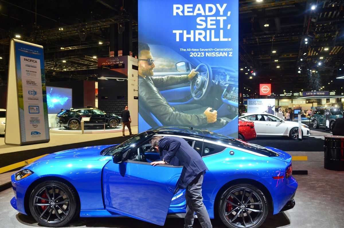 CHICAGO, USA - FEBRUARY 09: Nissan shows Z car during the Chicago Auto Show at McCormick Place convention center on February 09, 2023 in Chicago, Illinois, United States.The show will open to the public on February 11 and run through February 20. 
