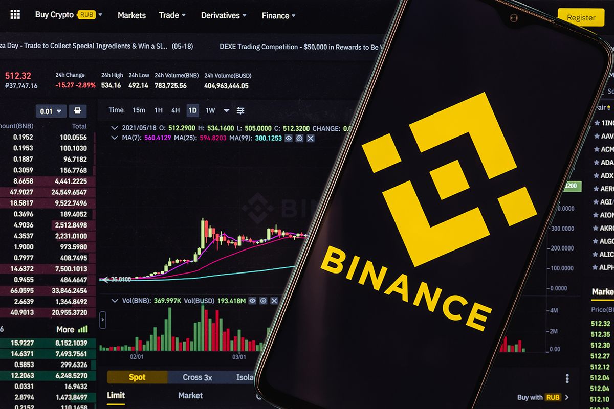 Kazan,,Russia,-,May,18,,2021:,Binance,Is,Cryptocurrency,Exchange
Kazan, Russia - May 18, 2021: Binance is cryptocurrency exchange that provides a platform for trading various cryptocurrencies. Binance logo on the background of the trading terminal binance.com