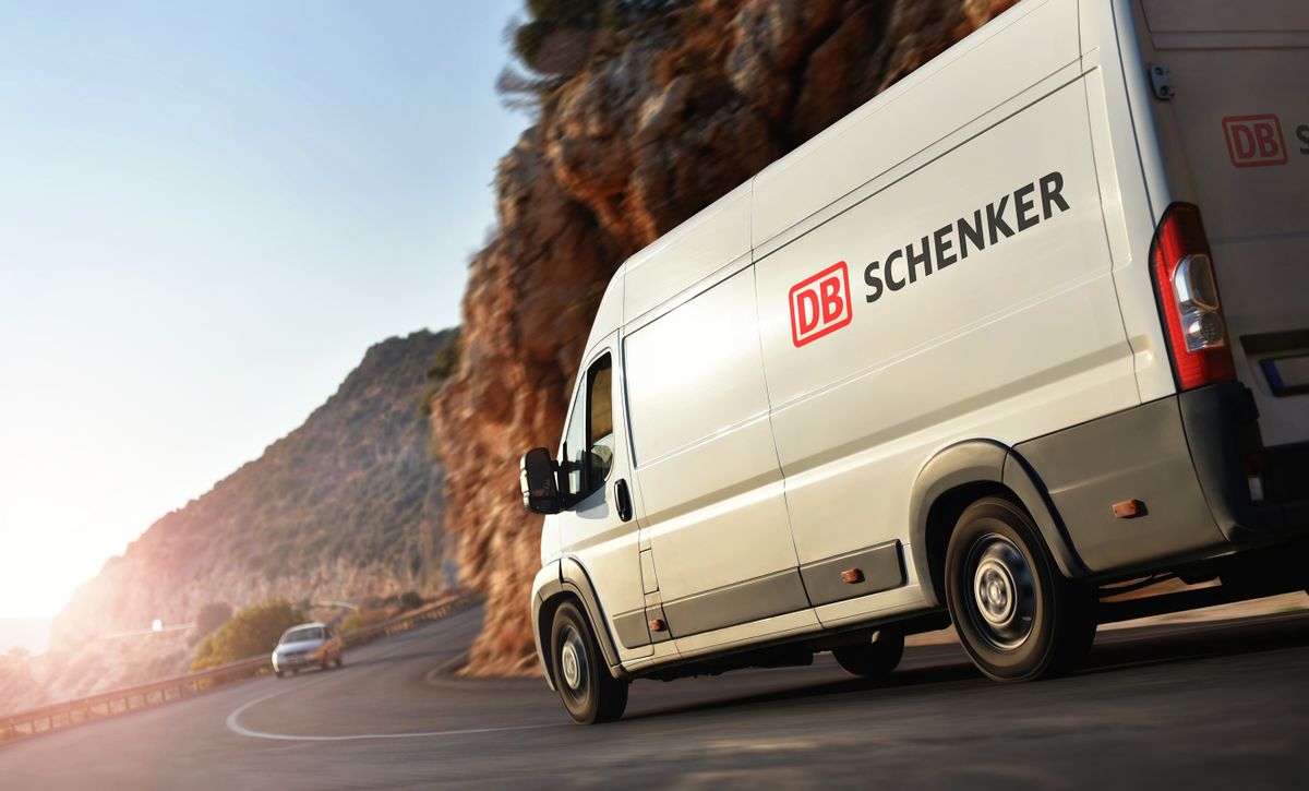 Kas / Turkey - 10.08.18: Delivery van of DB Schenker