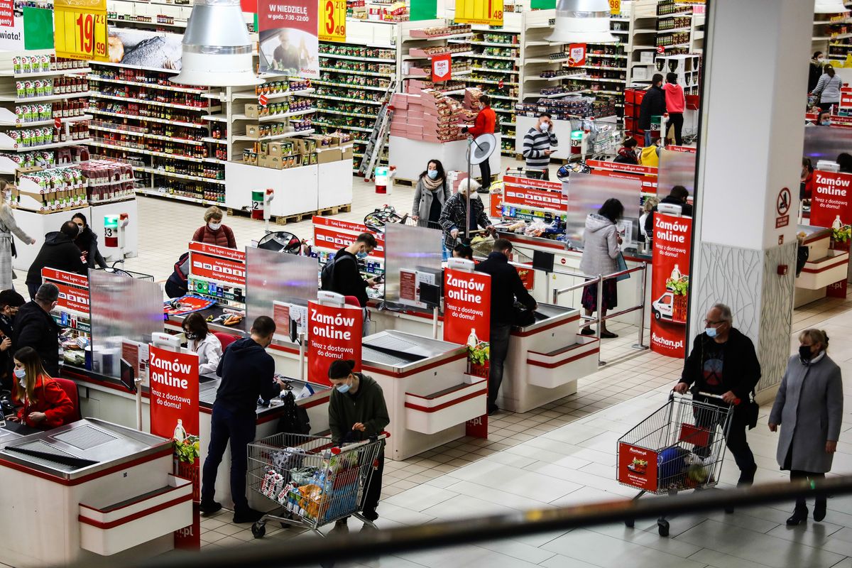 Auchan Supermarket In Poland
