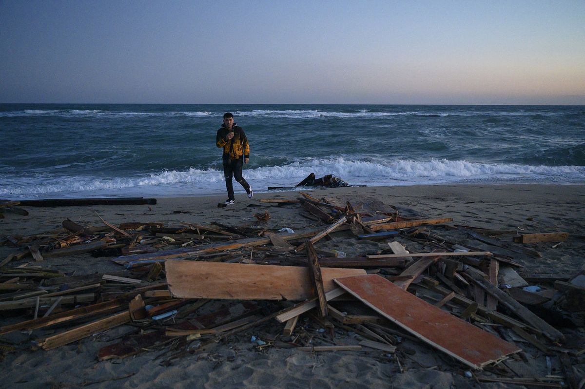 Shipwreck in Steccato di Cutro, Italy