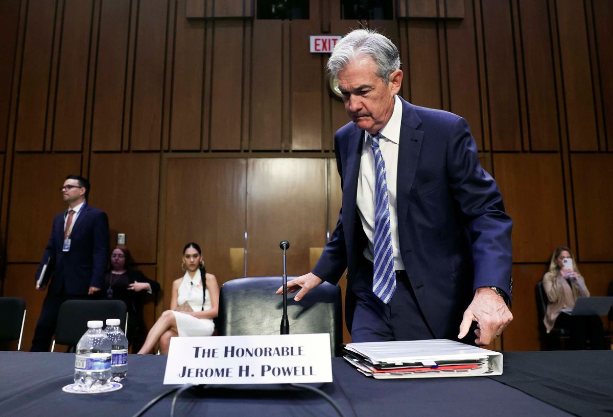 WASHINGTON, DC - JUNE 22: Jerome Powell, Chairman, Board of Governors of the Federal Reserve System arrives to testify before the Senate Banking, Housing, and Urban Affairs Committee on June 22, 2022 in Washington, DC. Powell testified on the Semiannual Monetary Policy Report to Congress during the hearing. 