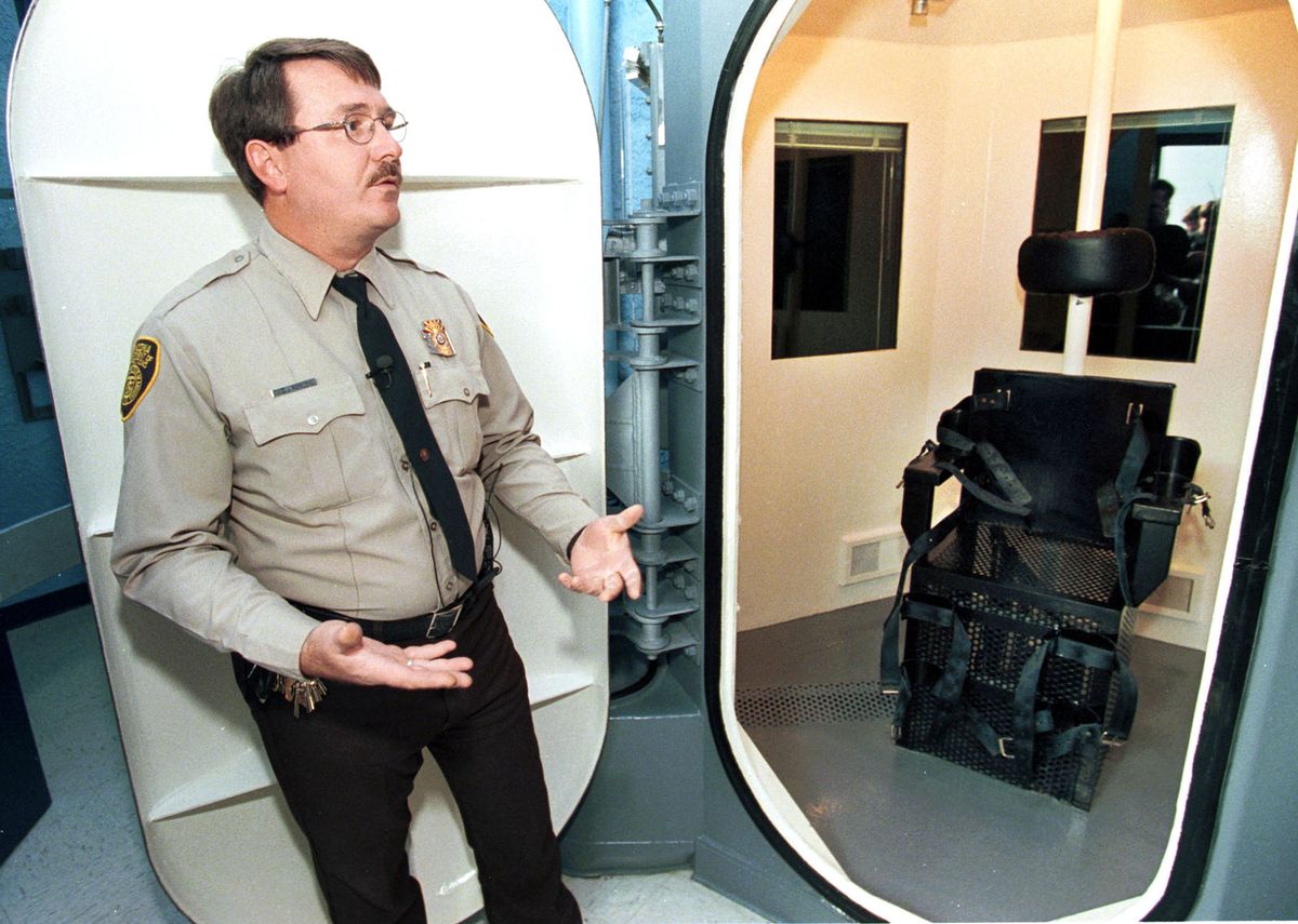 Correctional Officer Jim Robideau Explains The Use Of The Gas Chamber Used For Executions Inside De
