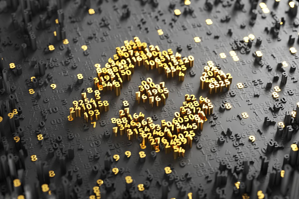 Binance,Coin,Symbol.,3d,Illustration,Of,Gold,Binance,Coin,Logo
Binance Coin Symbol. 3D Illustration of Gold Binance Coin Logo on the Black Digital Background With Scatter of Digits.