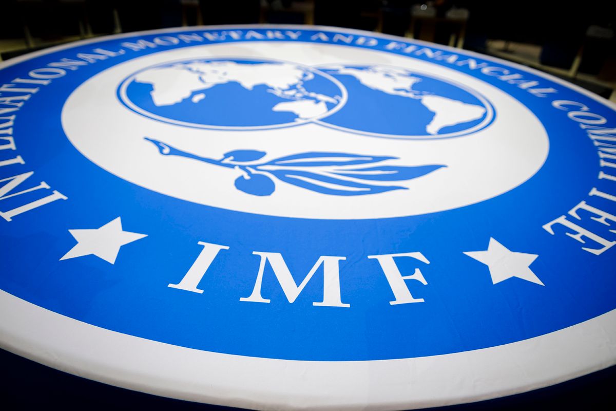 International Monetary Fund IMF
WASHINGTON, DC - OCTOBER 19: The Logo of International Monetary Fund IMF is pictured at IMF headquarters on October 19, 2019 in Washington, DC.  (Photo by Thomas Trutschel/Photothek via Getty Images)