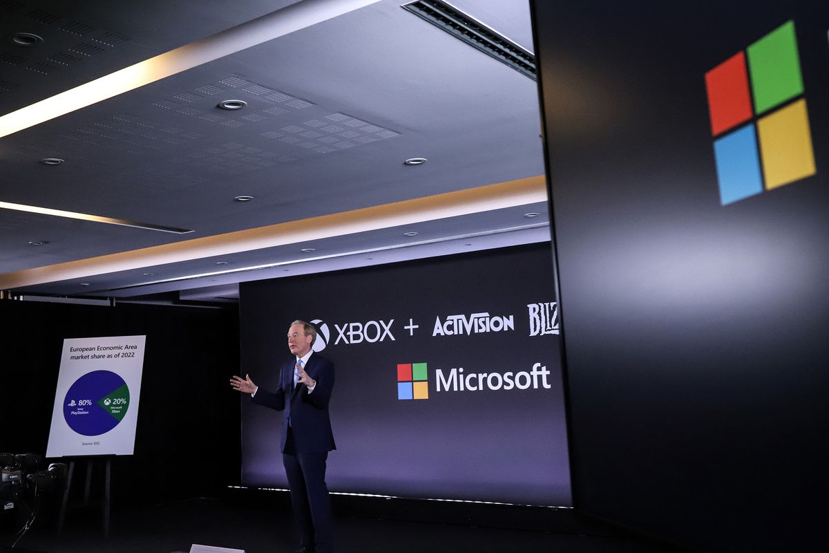 Microsoft Corp. President Brad Smith News Conference Following EU Hearing